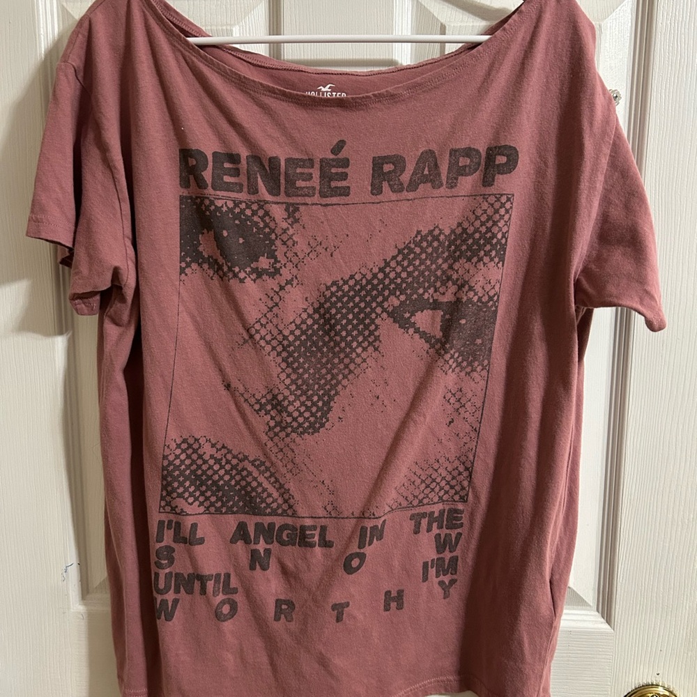 Hollister Maroon Graphic Short Sleeve Tee